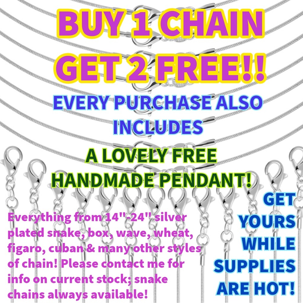 🤑THREE CHAINS, ONE PRICE!🤑 20-24” 925 Silver Plated Snake Chains! BO,GET 2 FREE!